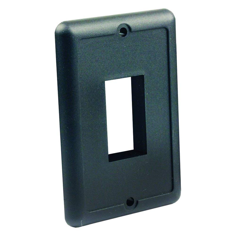 JR Products 14045 Black Single Switch Plate