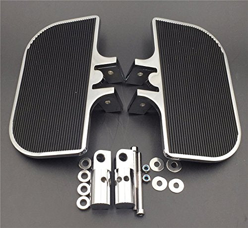 Xkh- Motorcycle Chrome Passenger Mini Floorboards Rear Footboards Foot Rest Pegs Mounts Compatible With Harley Davidson Electra
