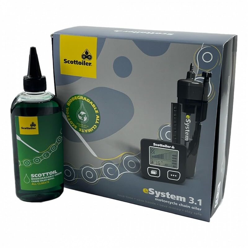 Scottoiler eSystem Automatic Chain Oiler - Including All Climate Biodegradable Green Scottoil