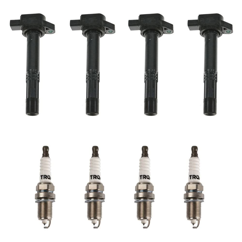 Trq Ignition Kit Ignition Coil Spark Plugs Compatible With 2002-2006 Acura Rsx 2003-2007 Honda Accord 2002-2011 Civic 2002-2009