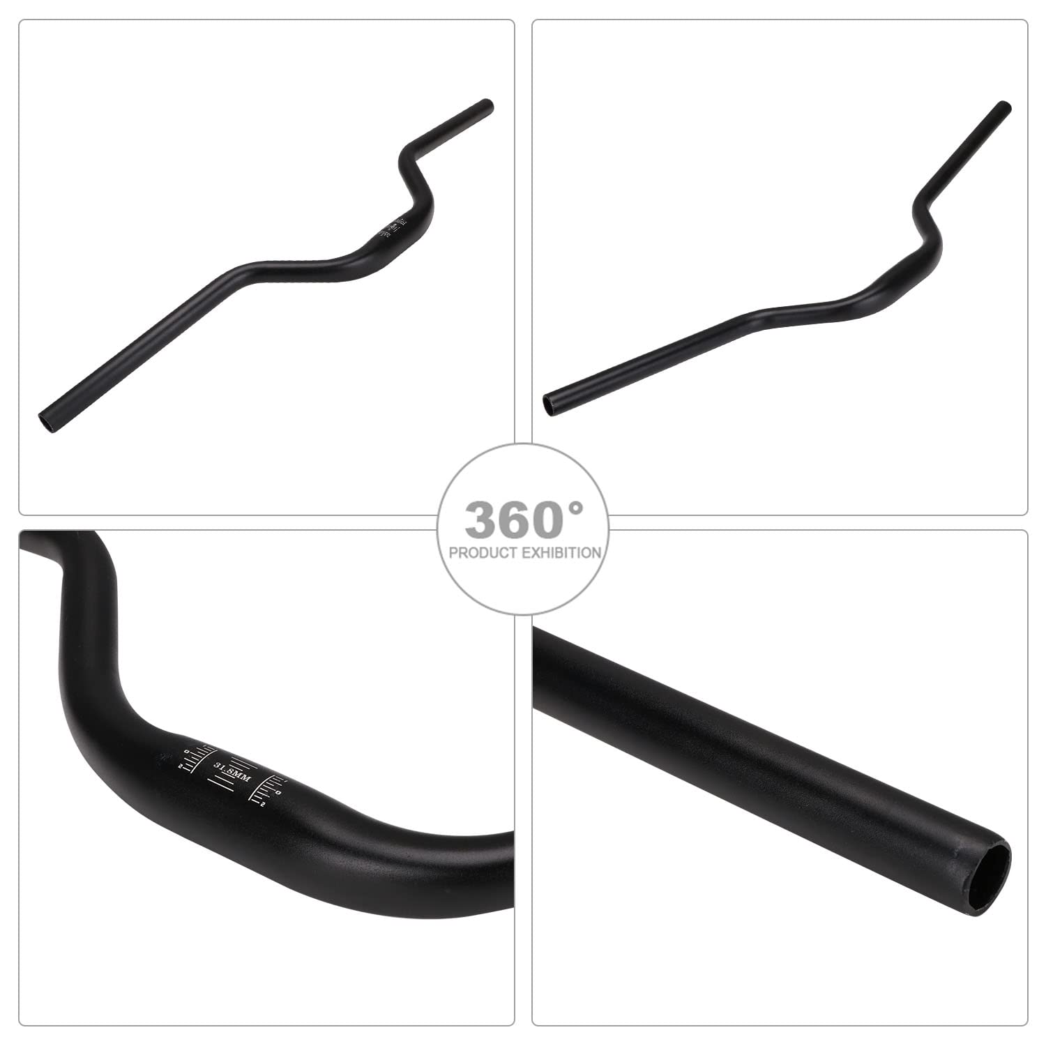 Jfg Racing Surron Handlebar,7075 Aluminum 31.8Mm And 7/8' 22Mm Andhandle Bar Heightened For Sur Ron/Surron/Light Bee/X160/X260 Most Of Bicycle Motorcycle Dirt Bike Motocross - Black