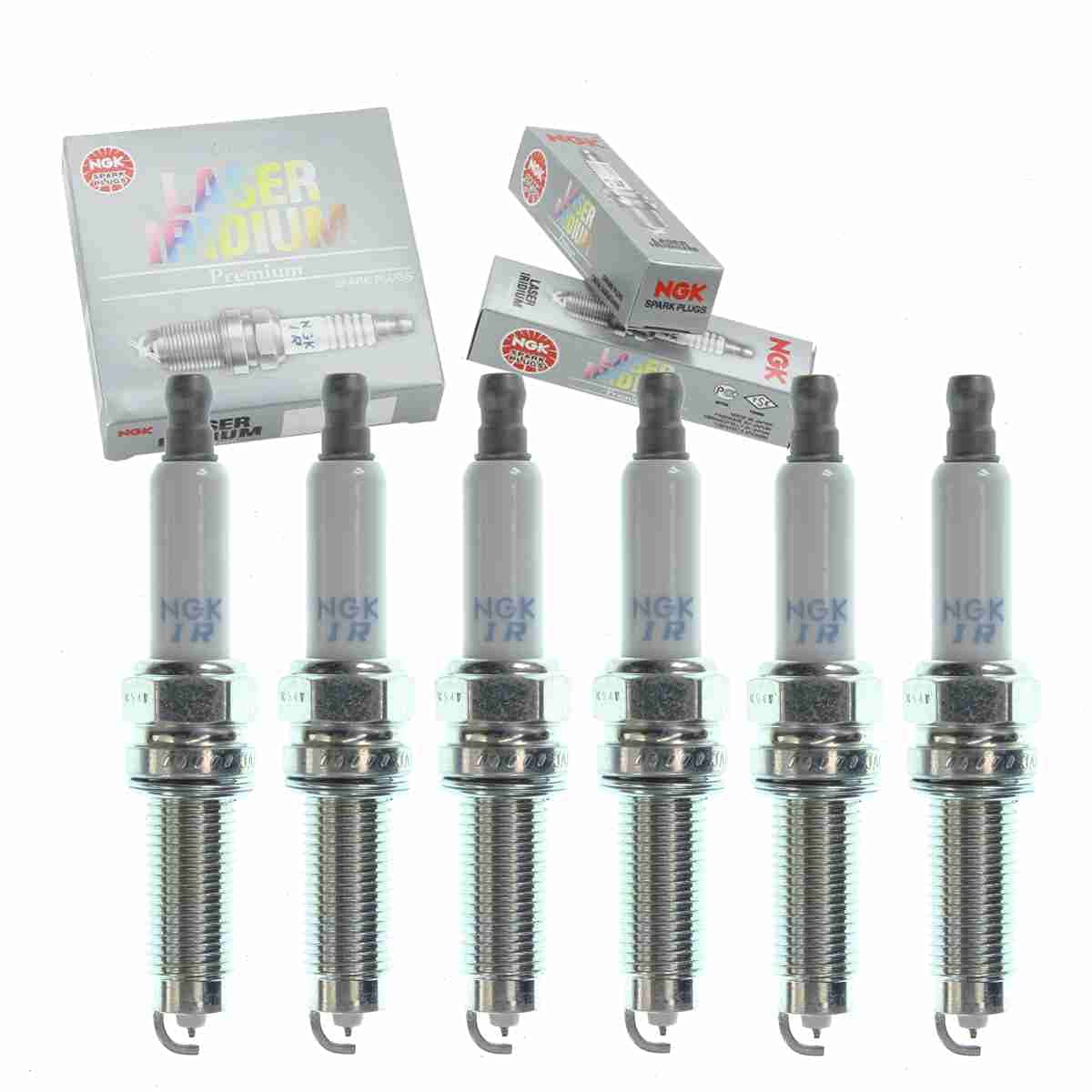 6 pc NGK Laser Iridium Spark Plugs compatible with Porsche Cayenne 3.6L V6 2011-2018