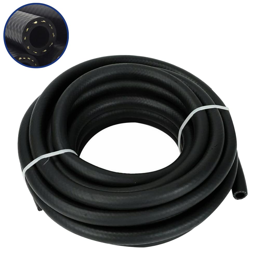 Byredio 5/16 Fuel Injection Hose -10Ft High Pressure Transmission Cooler Hose Line 300Psi For Gas/Diesel/Oil/Vacuum/Marine/Boat/