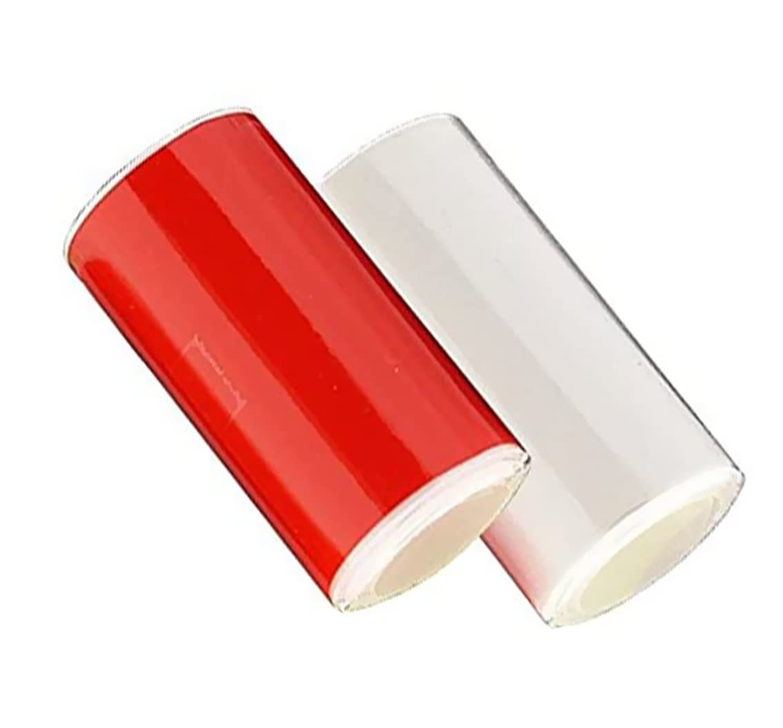 Vvivid Headlight & Taillight Adhesive Repair Tape Red And Transparent 2-Roll Pack (6'' X 7Ft)
