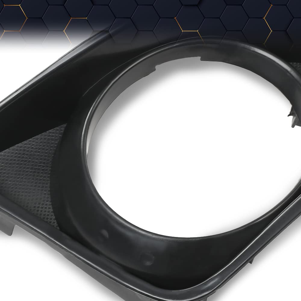 PIT66 Fog Light Trim Set, Compatible with 2009-2010 Toyota Corolla w/Fog Light Hole Driver and Passenger Side black