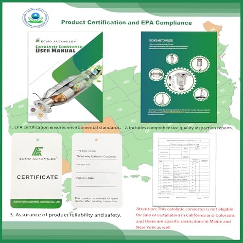 ECHO AUTOMILES Front & Rear Catalytic Converter Compatible with Frontier/Pathfinder/NV1500/NV2500/NV3500 2005-2018, Xterra 2005-
