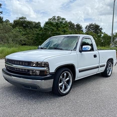 Pit66 Headlight Assembly Compatible With Chevy Silverado 1500 2500 99-02/Fit Silverado 1500Hd 2500Hd 3500 01-02/Fit 00-06 Tahoe