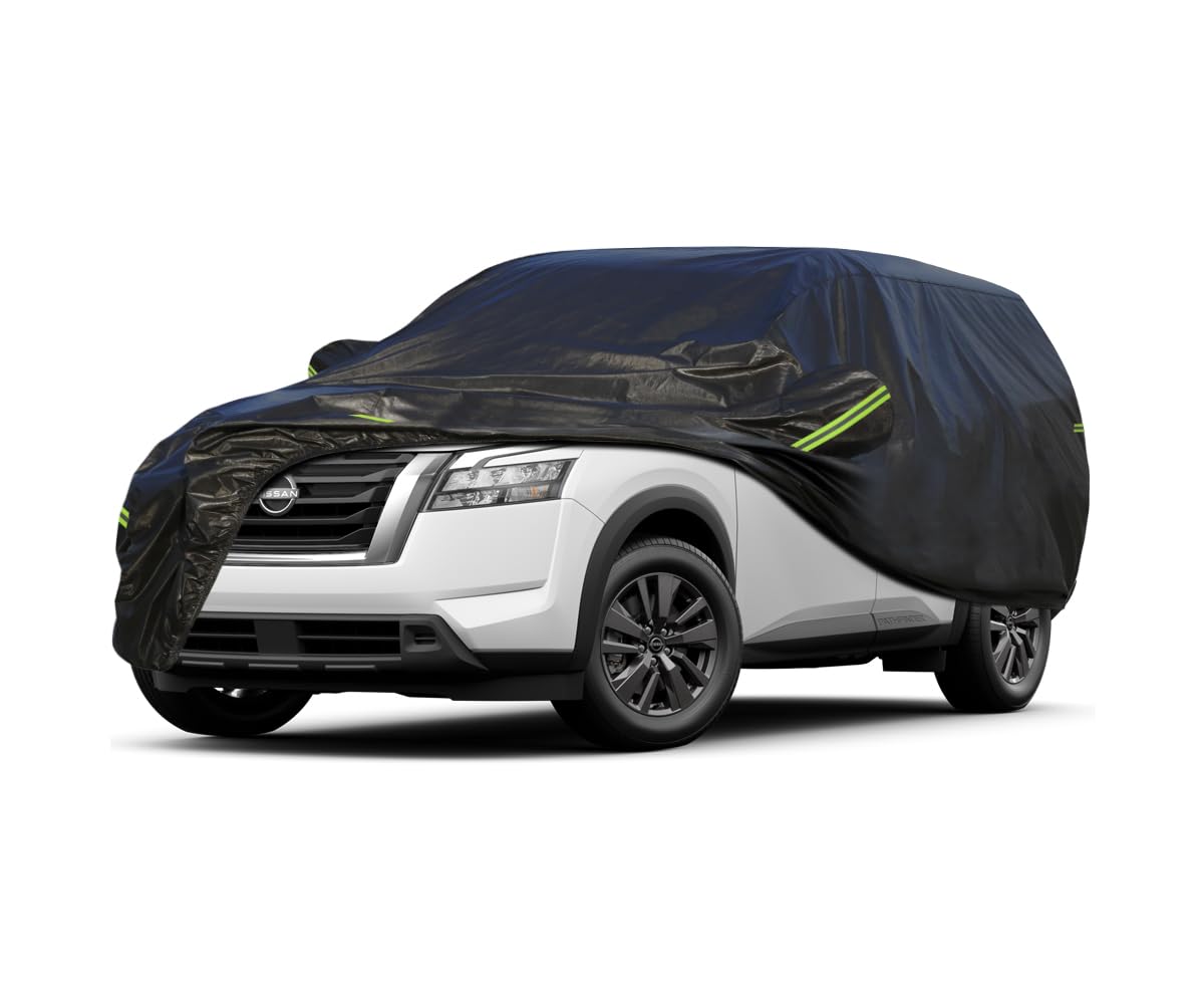 Koukou Waterproof Suv Car Cover Suitable For Nissan Pathfinder From 2004 To 2025, 7 Layers Windproof All Weather Waterproof Outd