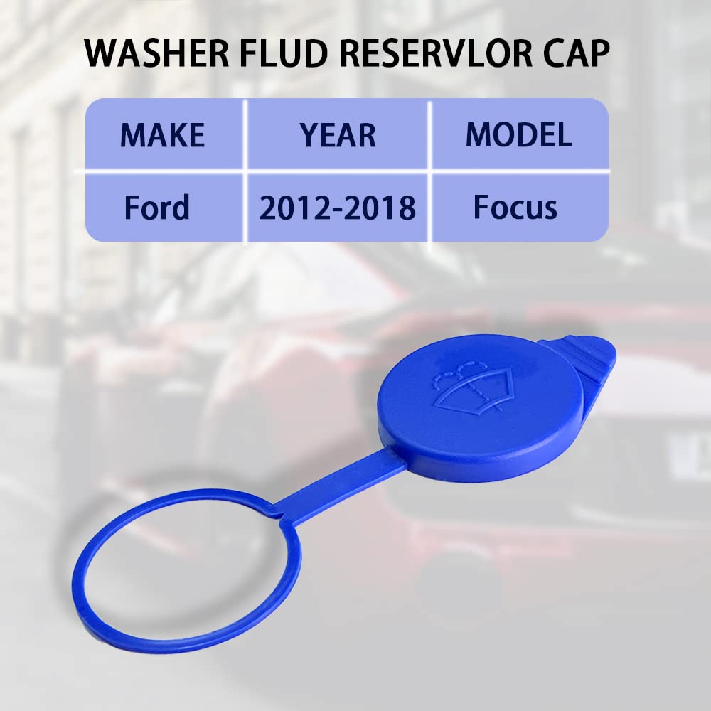 Windshield Washer Fluid Reservoir Cap, Windshield Wiper Fluid Cap, Fluid Reservoir Cap, Windshield Washer Fluid Cap, Replacement Cap Kt1Z17632A, Cp9Z-17A605-A Compatible With 2012-2018 Ford Focus