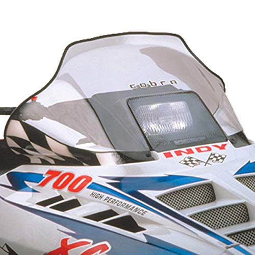 Powermadd 11132 Cobra Windshield For Polaris Indy - Clear With Black And White Checkers - Mid Height