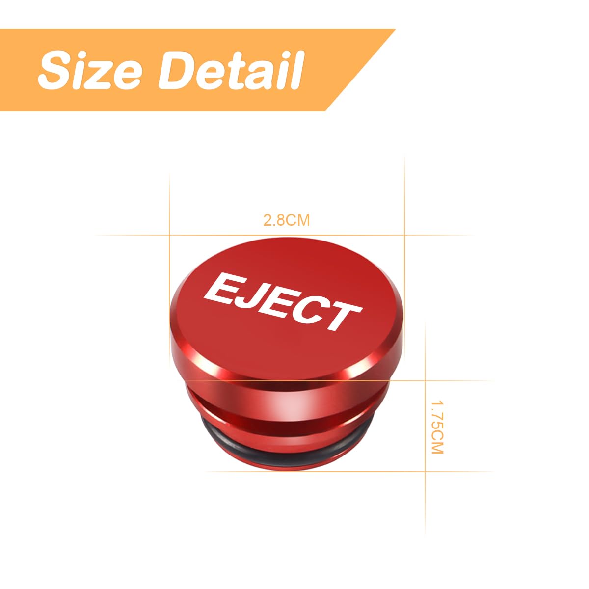 Osilly Dustproof Plug for Car Cigarette Lighter, Aluminum Button Decorations Plug Cover, Car Interior Accessories Fit Most Autom