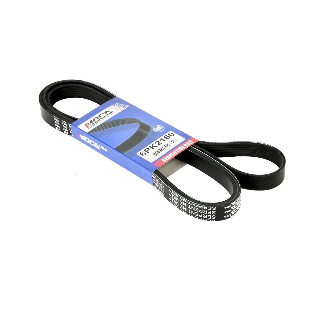 MOCA EPDM 6PK2160 Belt Fits 1994-1995 for Ford Taurus Wagon 3.0L & 1996-1999 Mercedes-Benz C230 Sedan 2.3L & 1995-2001 Mercury S
