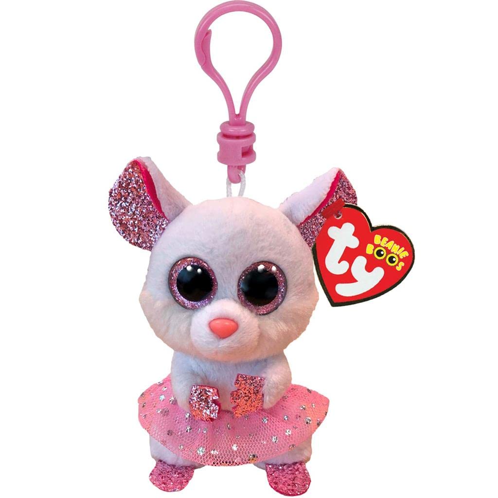 Ty 2007533 Beanie Boos, Topseller, Sammeln, Spielen, Kuscheln, Bliebt, Süß, Außergwöhnlich, Fantastisch Fantasy Keychain, Animal, White, 7 Cm