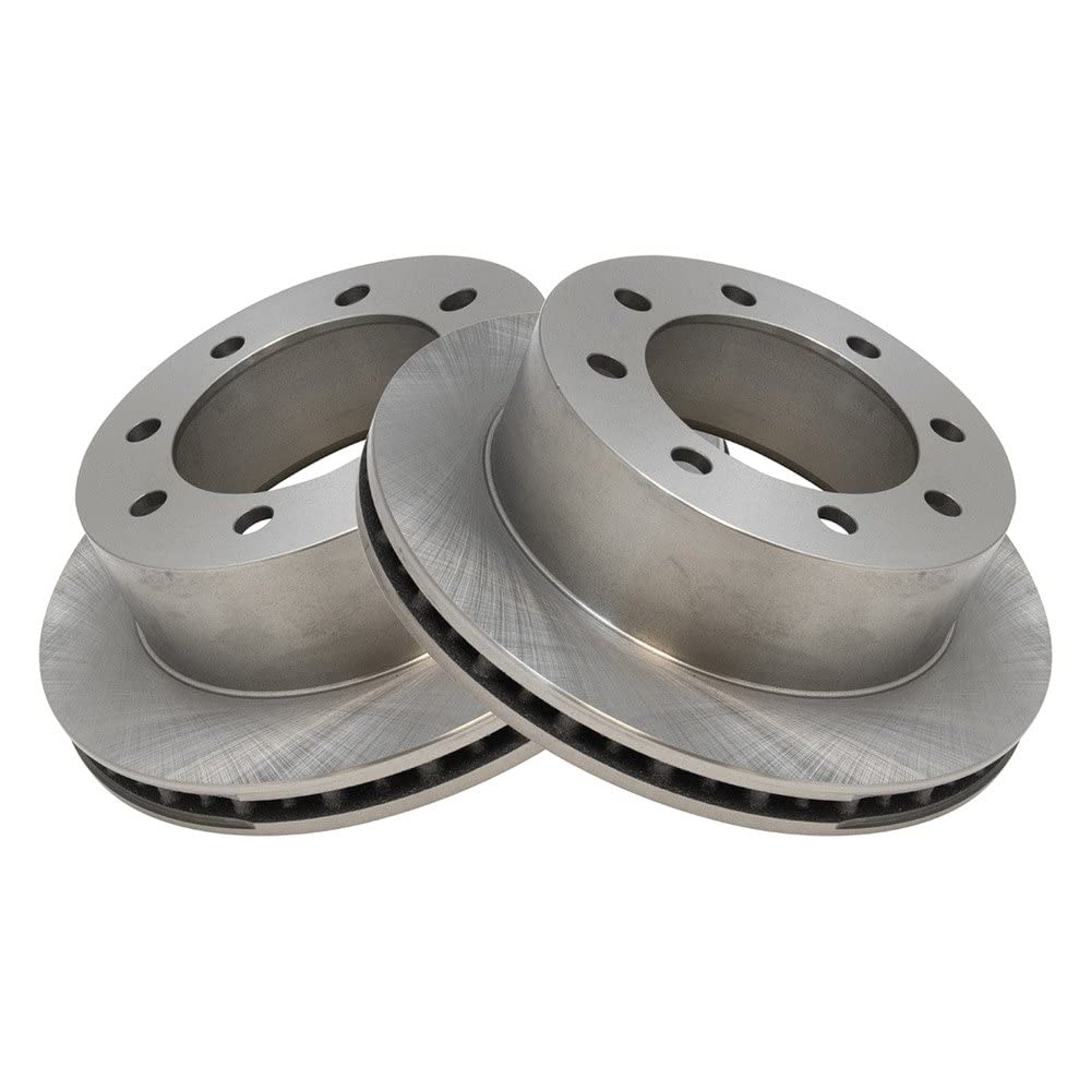 Trq Rear Brake Rotors Set Vented Compatible With 2003-2007 Ford E-250 1999-2002 E-250 Econoline 2002 E-450 Econoline Super Duty