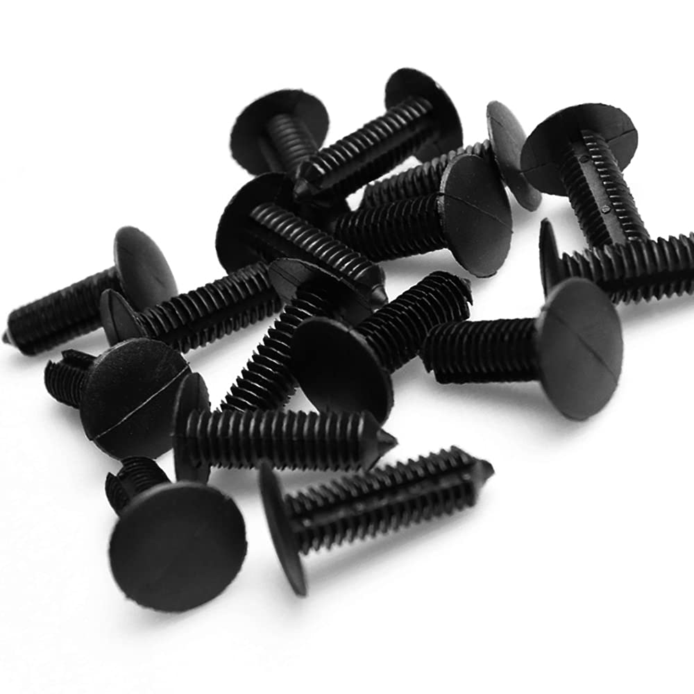 Lecwof 50Pcs 9Mm Clip Car Retainer Expansion Screws Fastener Rivet Retainers Car Retainer Clips Kit 9Mm Hole Hood Push Pin Splash Guard Clip Car Accessories (50)