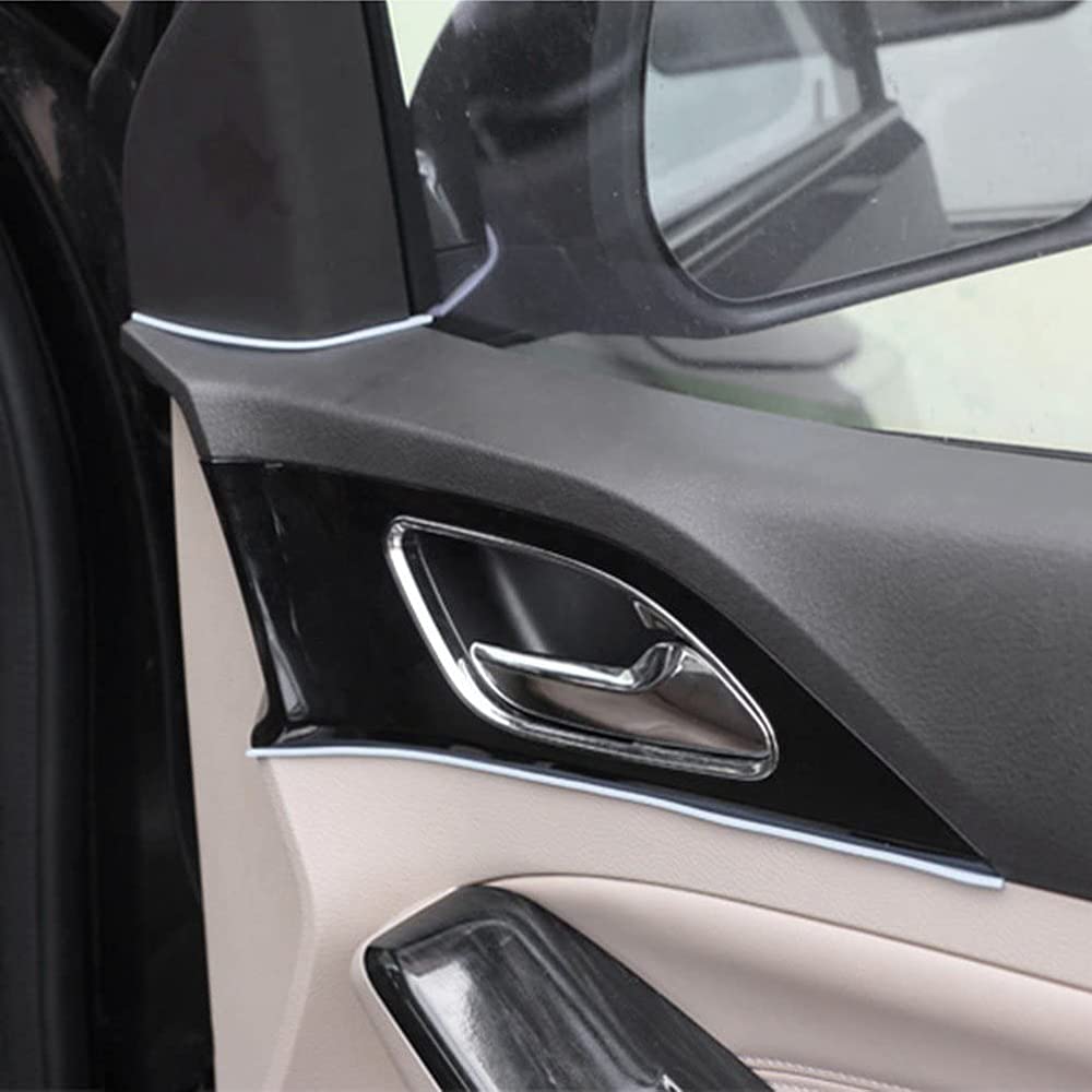Atmomo 5M Flexible Trim For Diy Automobile Car Interior Exterior Moulding Trim Decorative Line Strip (Silver With Black)