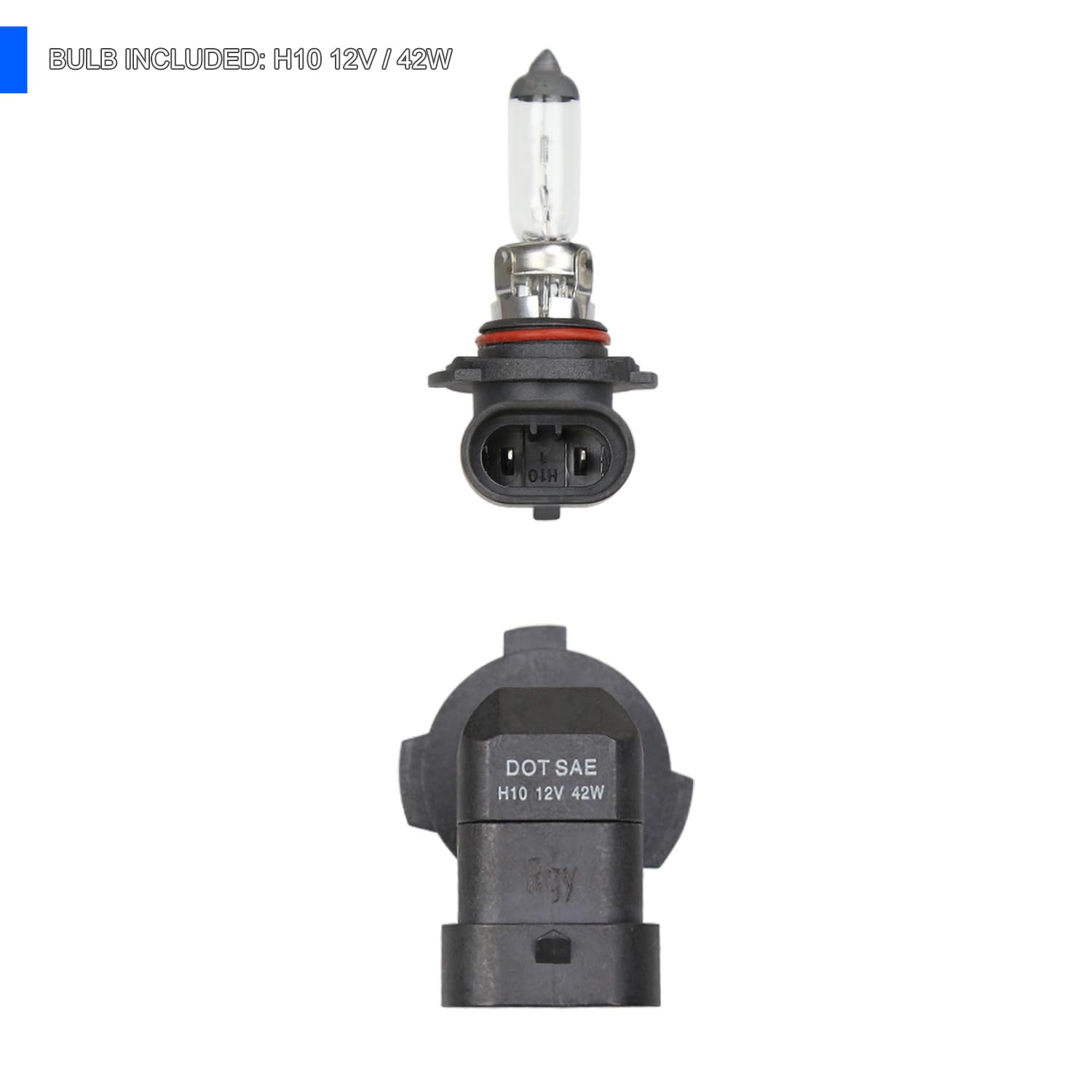 Spec-D Tuning Smoke Fog Lights Bumper Lamp Compatible with Ford F250 F350 Super Duty 1999-2004, 00-04 Excursion, L+R Pair Assembly