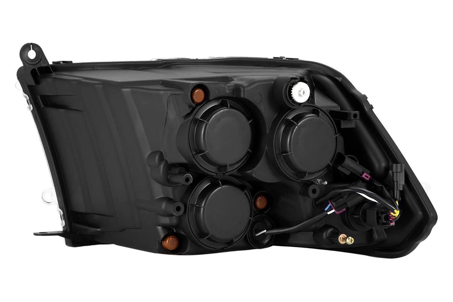 Alpharex 09-18 Ram 2500 Luxx Led Proj Headlight Plank Style Alpha Blk W/Activ Light/Seq Signal/Drl