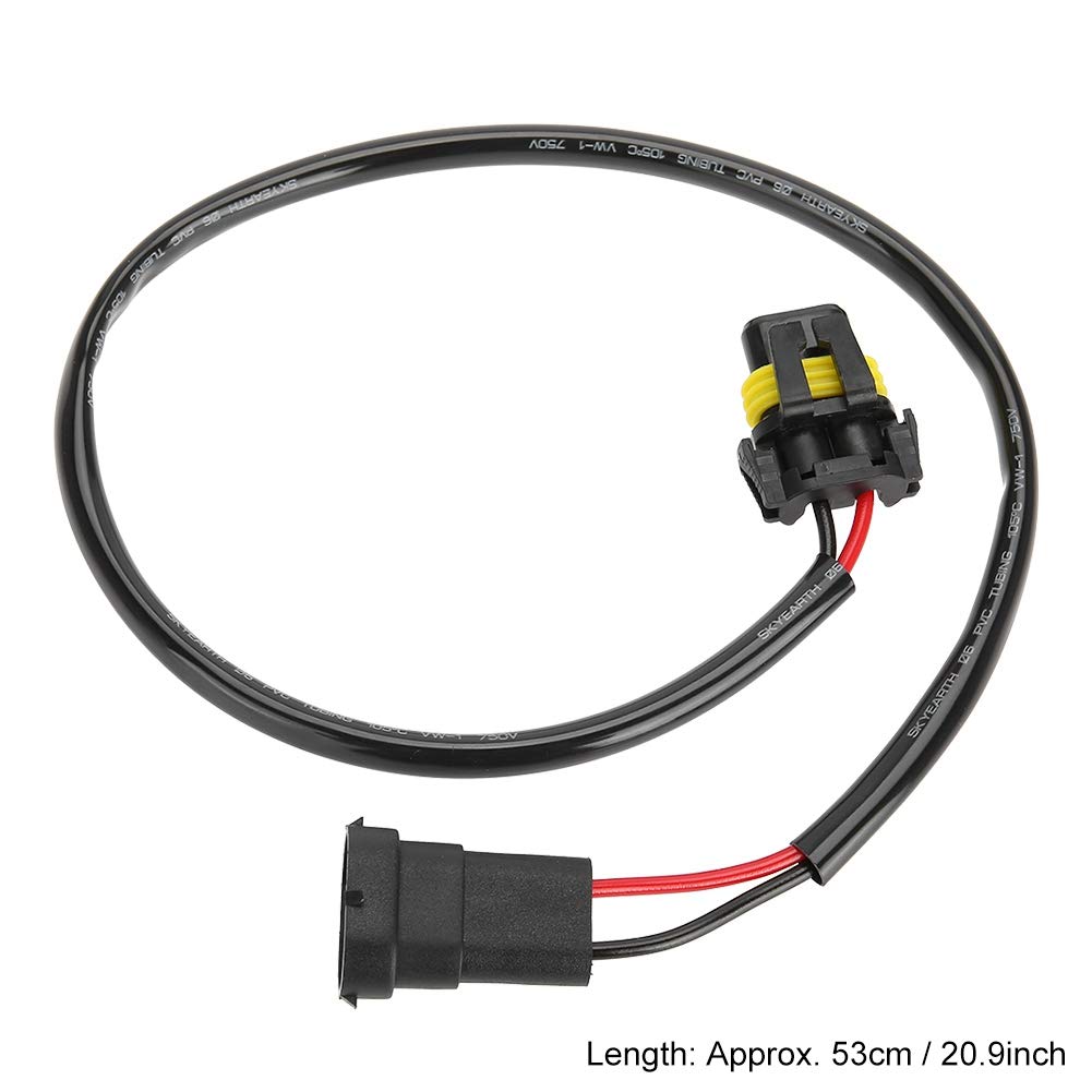 Kimiss Headlight Socket Cables, 2Pcs H11 Female 9006 Hb4 9012 9006Xs Male Headlight Fog Light Conversion Adapter Connector Cable Sockets