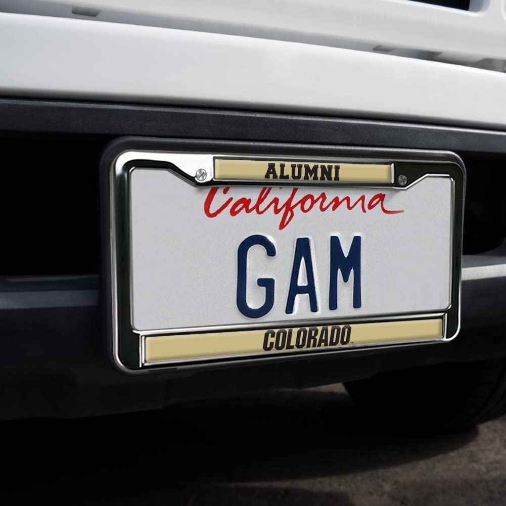 University of Colorado Alumni Logo Full Size Standard License Plate Metal Frame
