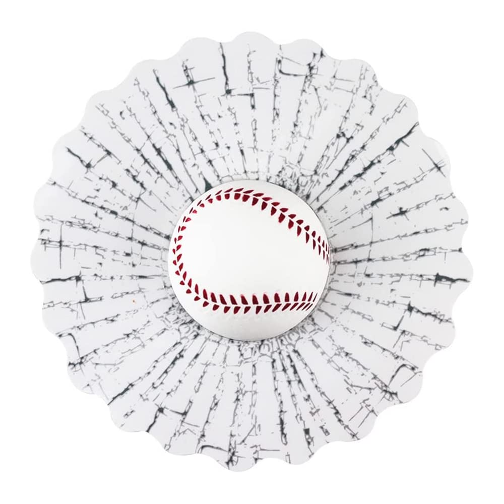 3D Prank Tricky Broken Glass Sticker Car Window Ball Hits Self Adhesive Funny Car Stickers (Baseball)
