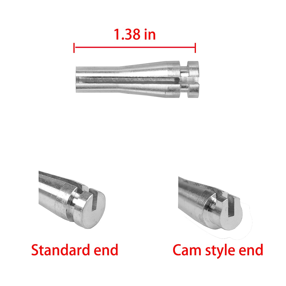 4 Ends Door Latch Cable Repair Kit Compatible With Ford F-150, F-250, F-350, E-Series, Ranger, Expedition, Excursion, Navigator (2 Cables) Aluminum