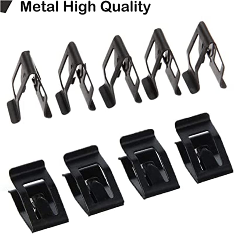 30 Pack Black Metal Retainer Clips, Universal Automotive Car Interior Front Console Dash Dashboard Trim For Ford Mazda Audi