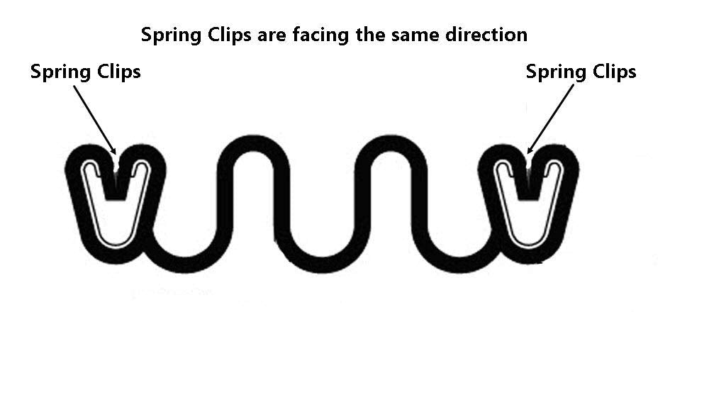 Gordon Glass™ Slider to Slider Accordion Boot Seal - 20 ft, Gray, Ethylene Propylene Diene Monomer Rubber, Durable Spring Clips