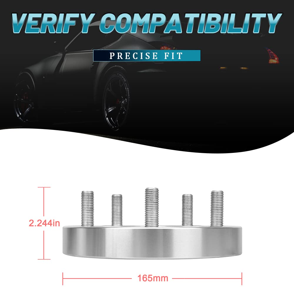 IRONTEK 1'' Wheel Adapters & Spacer 5x4.5 to 5x4.75 (74mm Bore, 12x1.5 Studs) Wheel Adapters (Change Your Bolt Pattern) FIT Chev