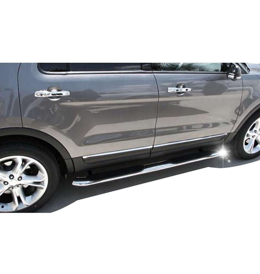 Black Horse 3in Side Steps Stainless Steel Compatible with 2011-2021 Jeep Grand Cherokee-9B080203SS
