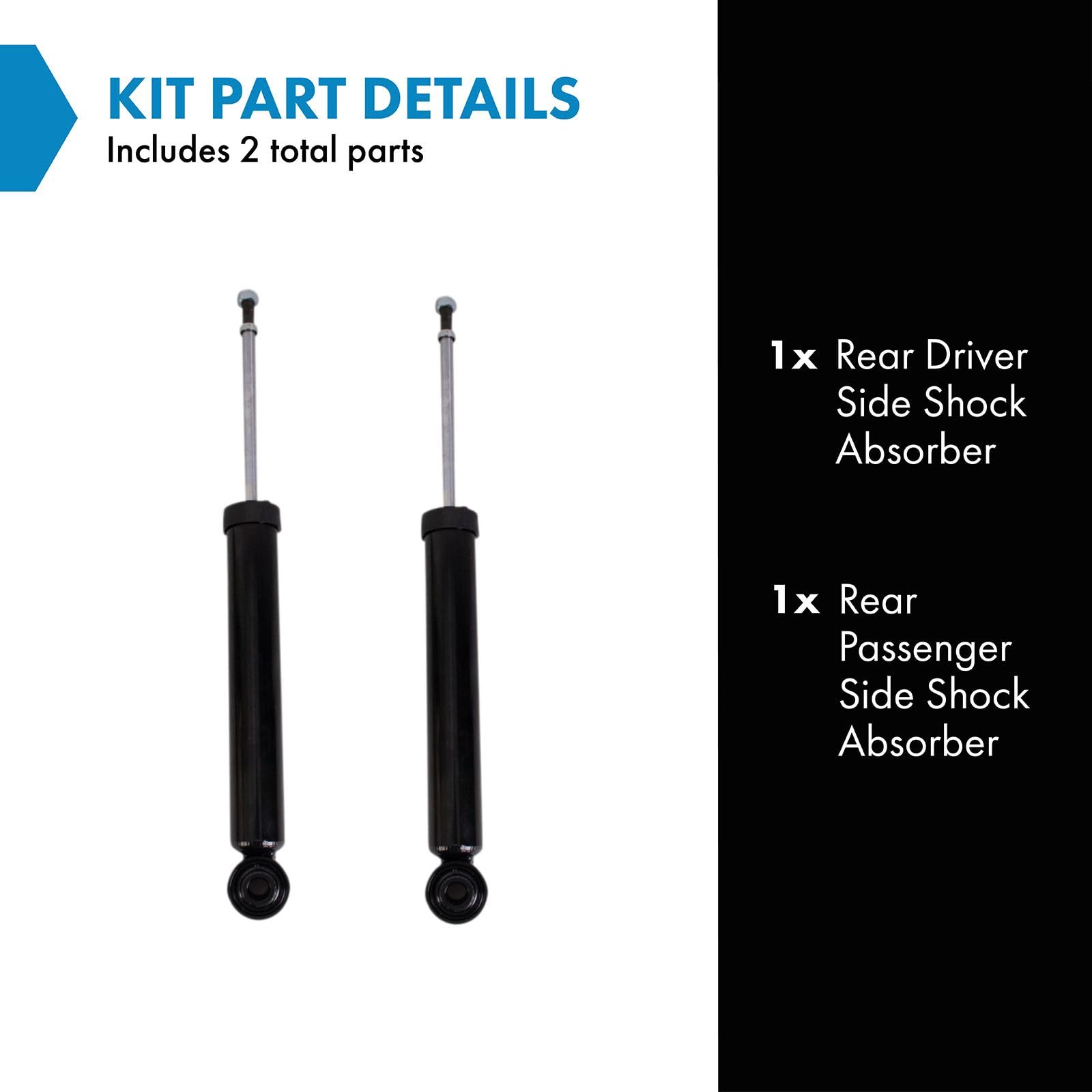 Trq Rear Shock Absorber Set Compatible With 2020-2022 Toyota Corolla 2016-2022 Prius 2019-2022 Prius Awd-E 2017-2022 Prius Prime