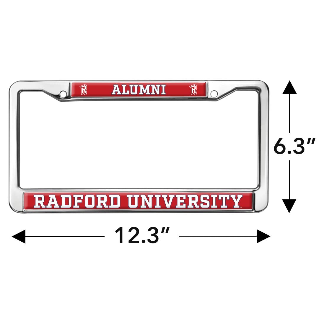 Radford University Alumni Logo Full Size Standard License Plate Metal Frame