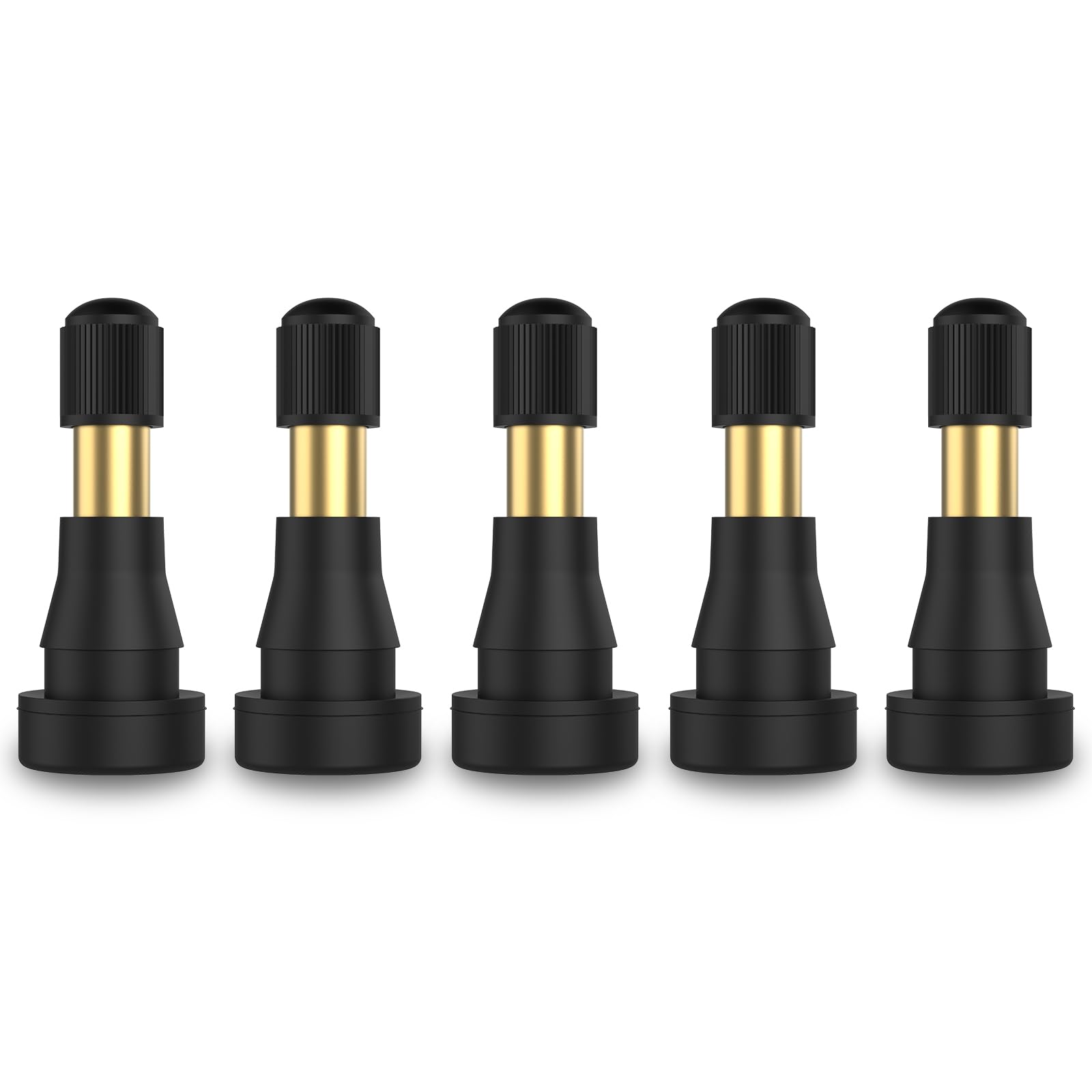 Sunsoul Tr600Hp High Pressure Brass Stem Epdm Rubber Snap-In Tire Valves, Fit For 0.453 Inch 11.5Mm Rim Holes And For Most Of Pi