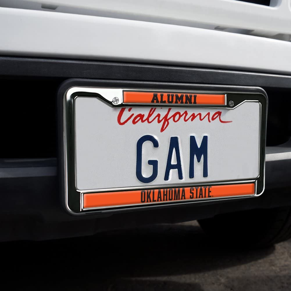 Oklahoma State University Alumni Logo Full Size Standard License Plate Metal Frame