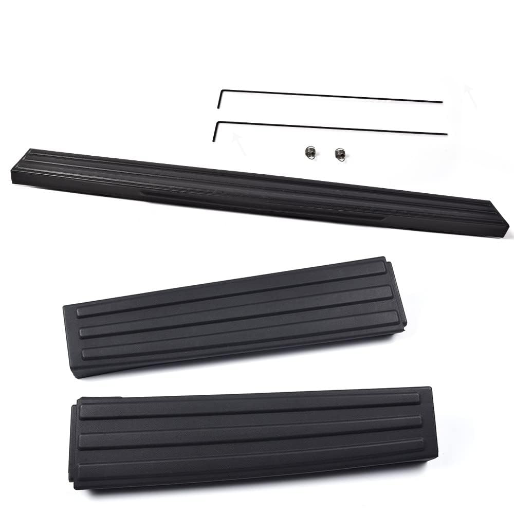 G-Plus 3Pcs Flexible Flex Step Tailgate Molding Trim, Compatible With Ford F150 2009 2010 2011 2012 2013 2014(W/Integrated Step)