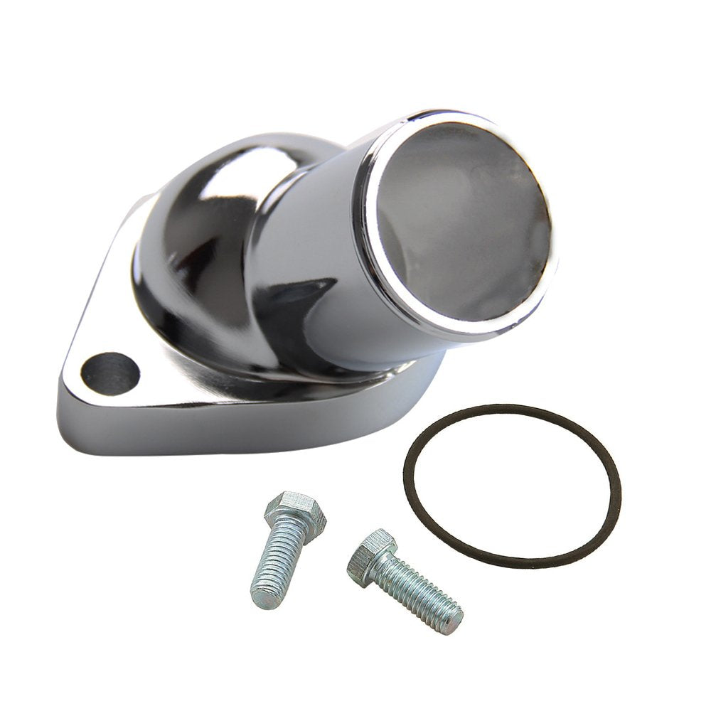Carbole 50 Degree Chrome Plated 2660 Water Neck Thermostat Housing Fits For Chevy Small Big Block For Chevy (Wtn1006)