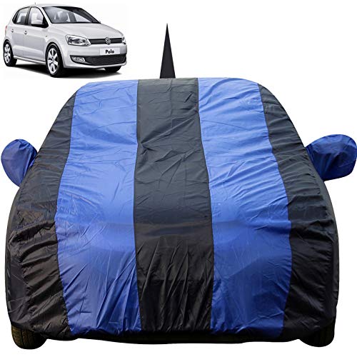 Autofact Car Body Cover For Volkswagen Polo With Mirror And Antenna Pocket (Light Weight, Triple Stitched, Heavy Buckle, Bottom