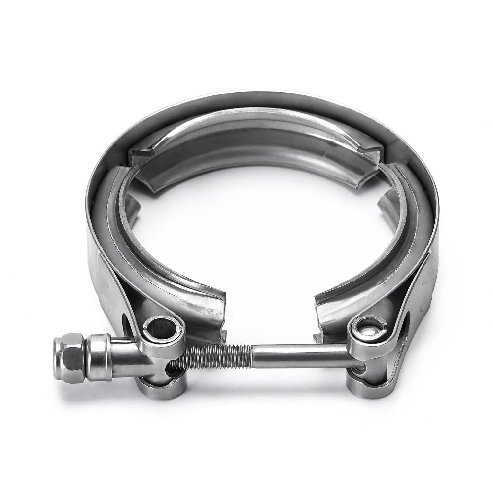 Ptnhz Universal Stainless Steel 2.5'' V Band Clamp For Turbo, Downpipes, Exhaust Systems(2.0''/2.5''/2.75''/3.0''/3.25''/3.5''/4