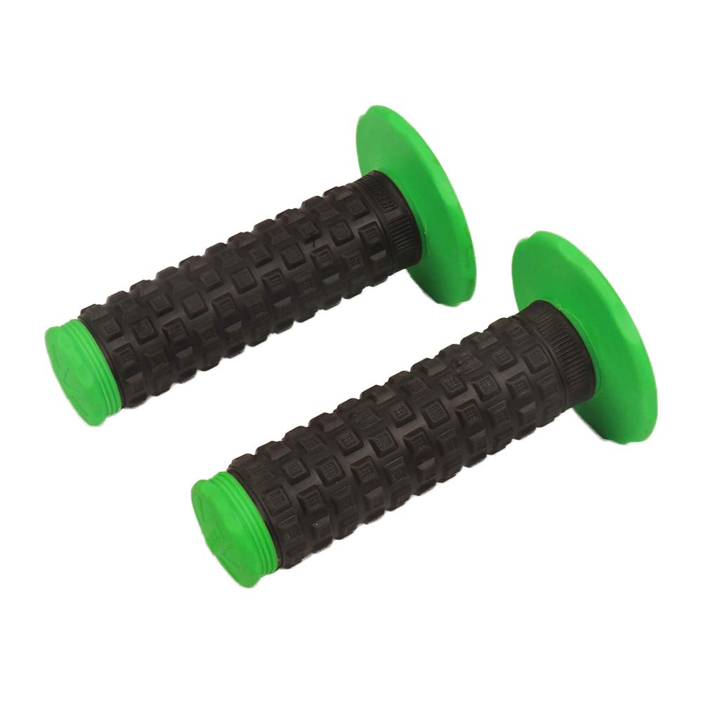 Motorcycle Grips Dirt Bike Grips Pillow Top Grip Mx Grips Universal Handle Grips For Kx60 Kx65 Kx80 Kx85 Kx100 Kx125 Kx250 Kx250F Kx250R Kx300 Kx400 Kx420 Kx450 Kx450F Kx500 Klx110 Klx125 Green