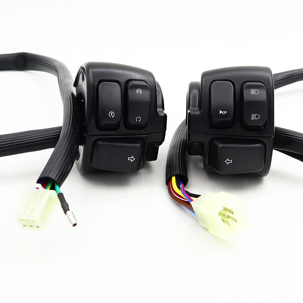 Control Switches Handlebar Wire Harness Horn Turn Signals Light On/Off Switch For Harley 1996-2012