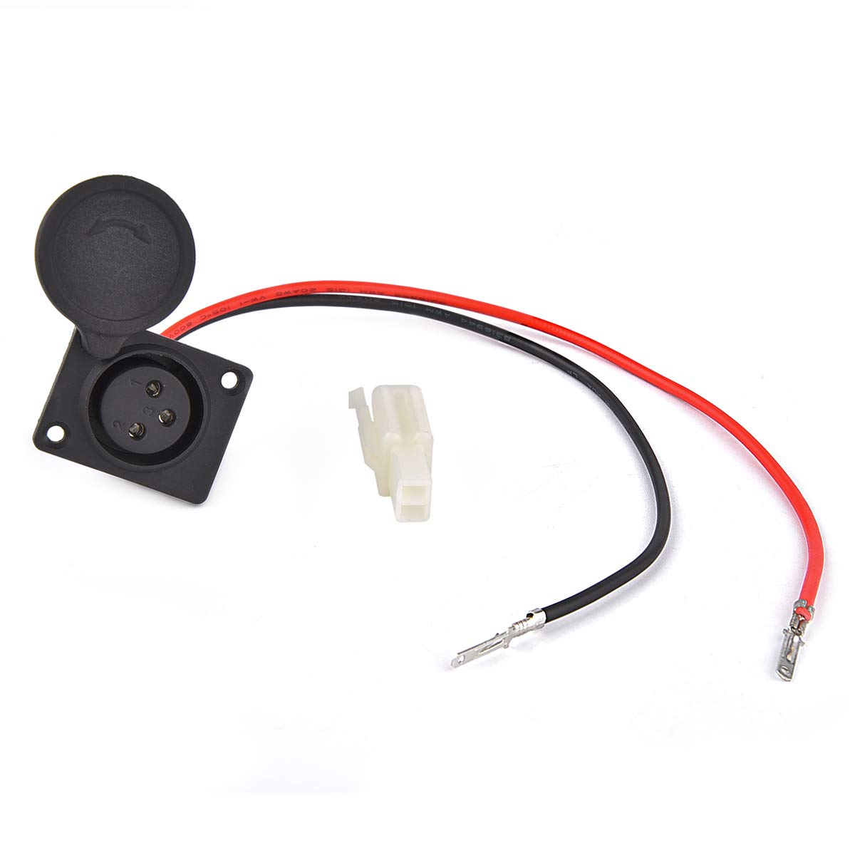 XLR Charging Port Socket for EVO 500 800 Razor MX500 650 Izip Schwinn E Scooter w/Free Compatible Connector & Cable