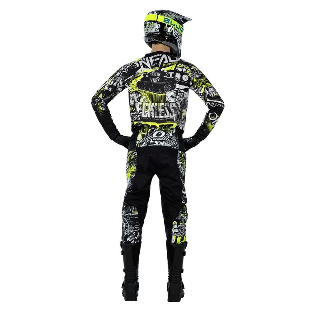 O'Neal 0108-830 Unisex-Adult Element Attack Pant (Black/Hi-Viz, Size 30)