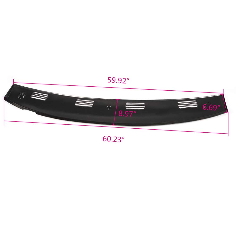 PIT66 Dash Cover Compatible with 2003 2004 2005 Dodge Ram 1500 2500 3500 Dashboard Cover Black
