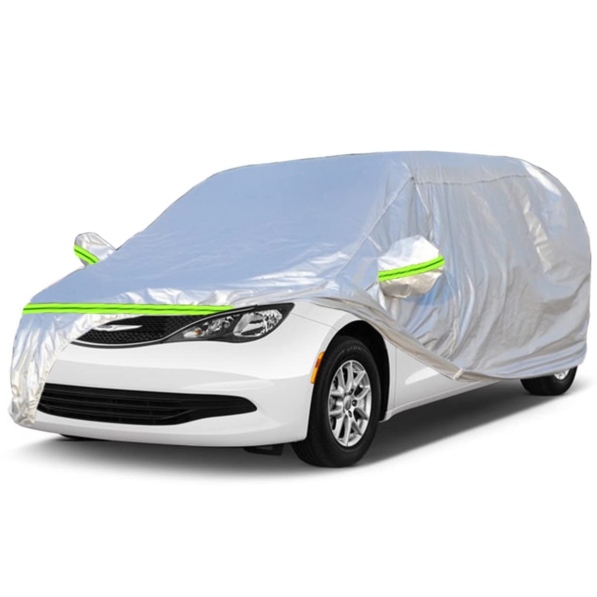AUQDD 6-Layers Premium MPV Car Cover Waterproof All Weather Weatherproof UV Sun Protection Snow Dust Storm Resistant Outdoor Ext