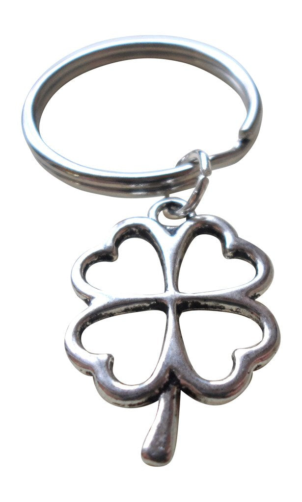 JewelryEveryday Four Leaf Clover Keychain - Lucky to Have You; Couples Keychain