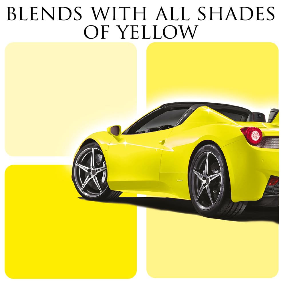 Car Gods Iris Custom Color Yellow 3-In-1 Polish Wax Color Restorer & Scratch Remover, 17Fl Oz - 16 Colors Available