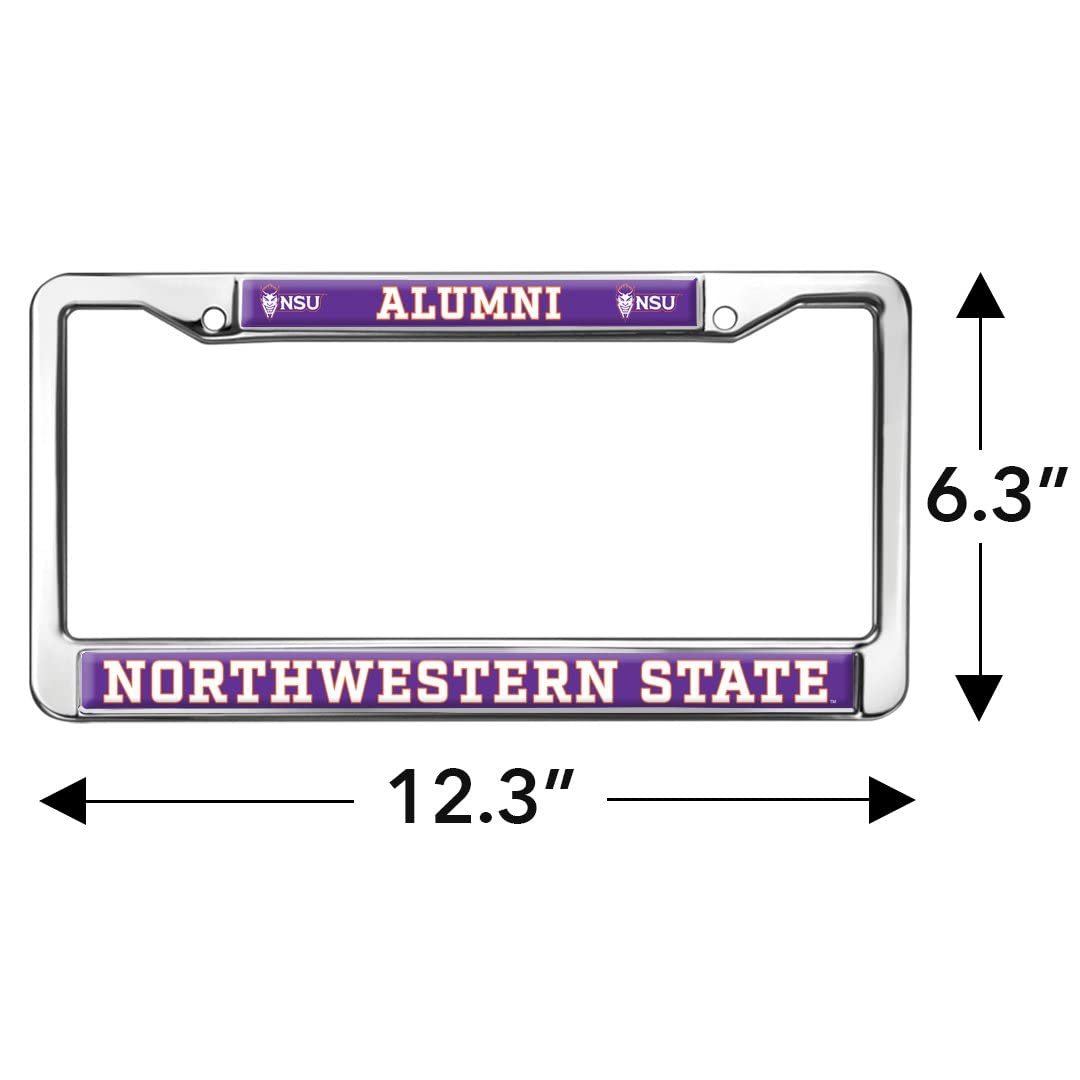 Northwestern State Alumni Logo Full Size Standard License Plate Metal Frame