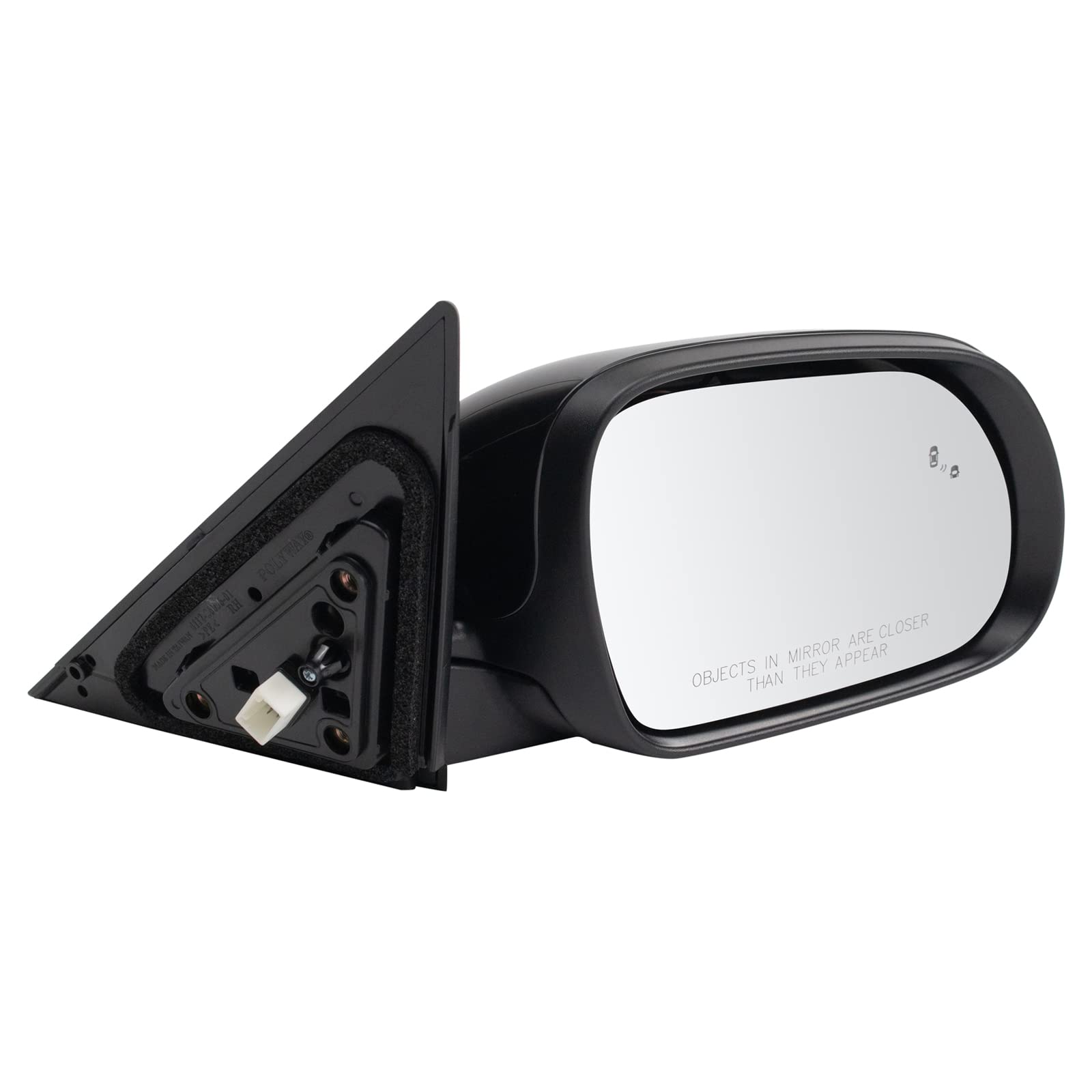 Trq Right Mirror With Heat With Housing Turn Signal With Blind Spot Indicator Passenger Side Compatible With 2020-2023 Kia Soul