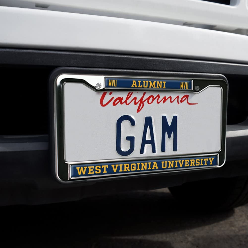 GRAPHICS & MORE Metal License Plate Frame - West Virginia University Alumni, Full Size, One Size