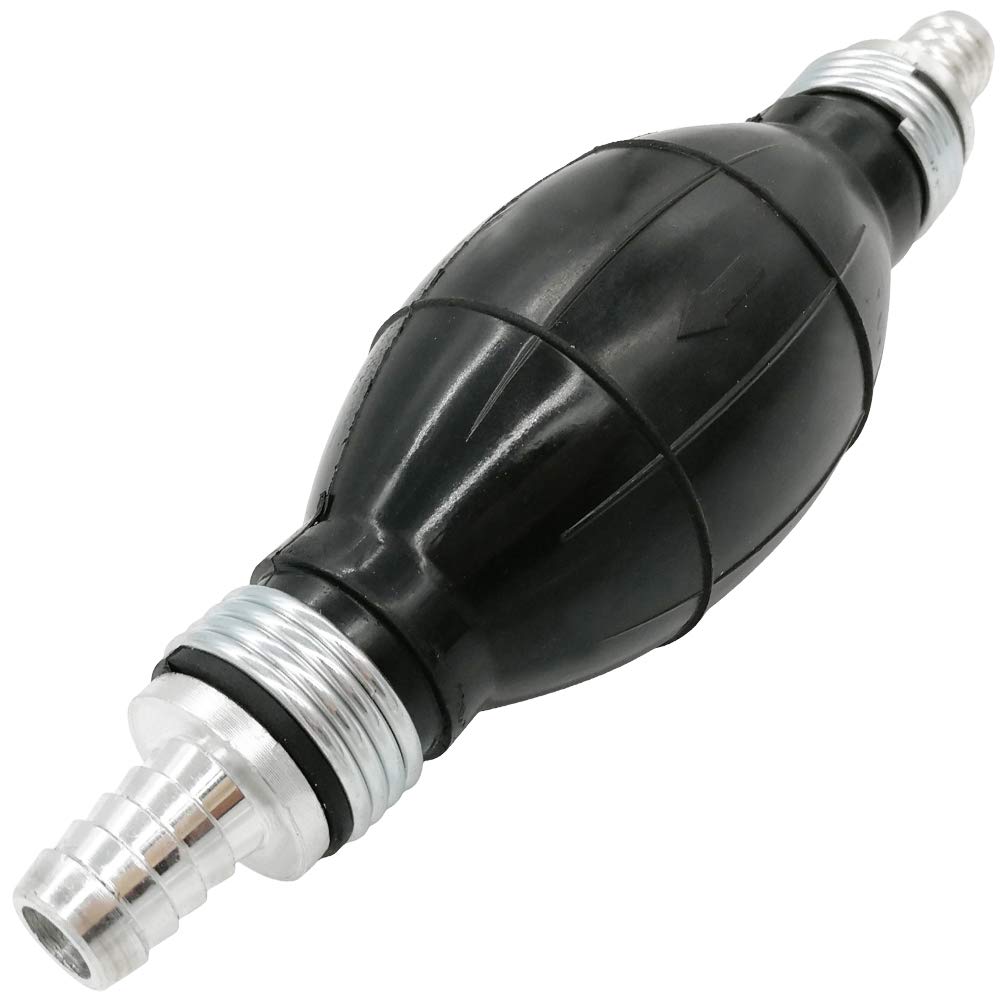 Automotive-leader 12mm 1/2'' Black Bulb Type Rubber Fuel Transfer Vacuum Fuel Line Hand Primer Gasoline Petrol Diesel Pump Bulb